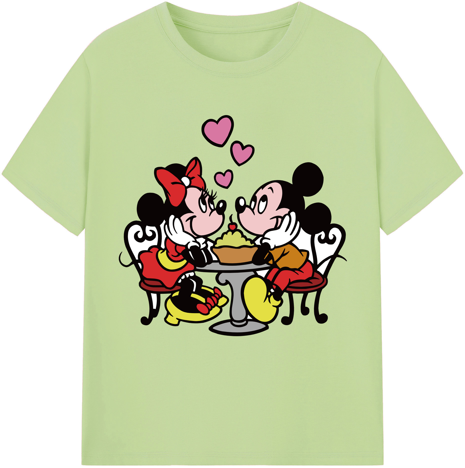 （画像用） ミッキーマウス Mickey Mouse 綿100％半袖Tシャツ（フロントプリント）